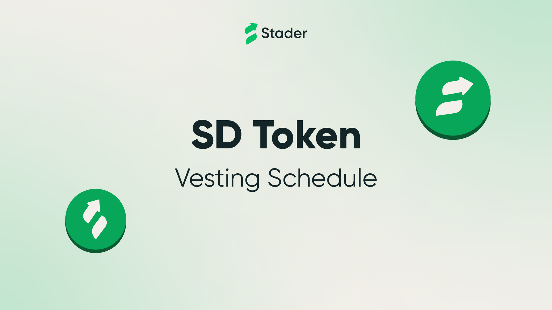 CF Announcement: SD Token Vesting