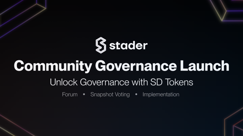 Launching Stader’s Governance Mechanism