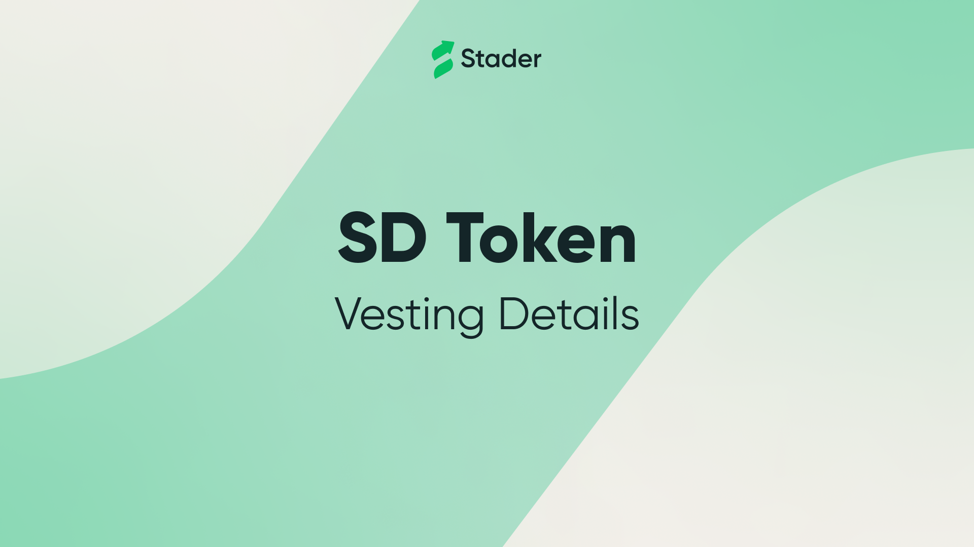Stader SD Token Vesting Details