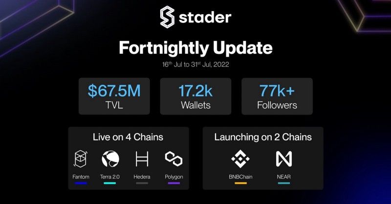 Stader’s Fortnightly Update — 16/07/2022–31/07/2022